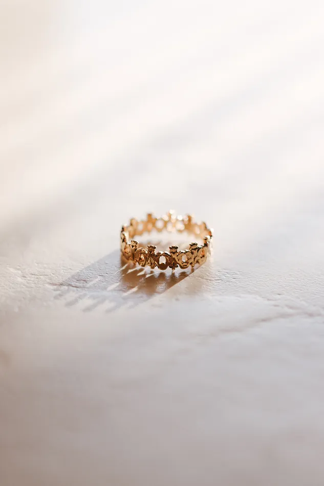 The Little Catholic Rings Maria Auspice Ring in 14K Gold