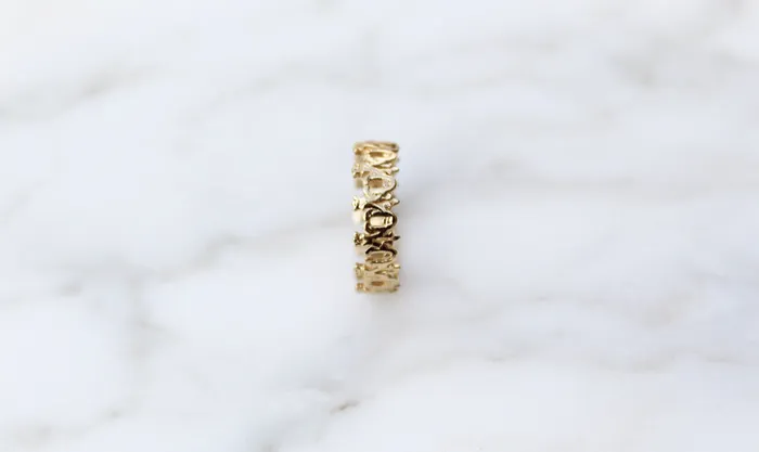The Little Catholic Rings Maria Auspice Ring in 14K Gold