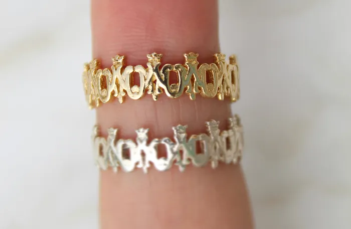 The Little Catholic Rings Maria Auspice Ring in 14K Gold