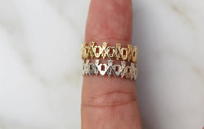 The Little Catholic Rings Maria Auspice Ring in 14K Gold