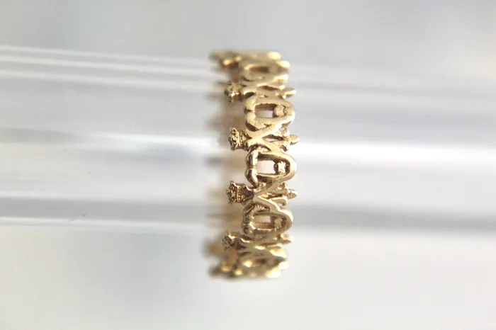The Little Catholic Rings Maria Auspice Ring in 14K Gold