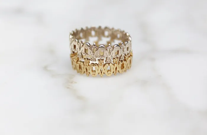 The Little Catholic Rings Maria Auspice Ring in 14K Gold
