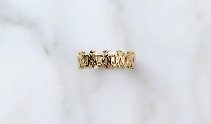 The Little Catholic Rings Maria Auspice Ring in 14K Gold