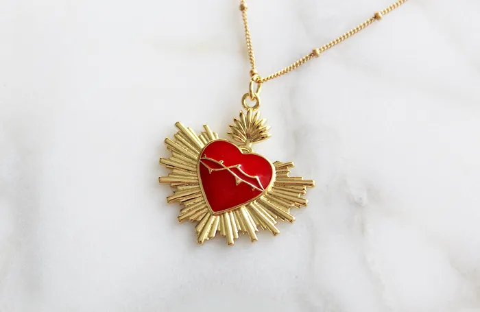 TheLittleCatholic Necklaces Sacred Heart Rays Necklace