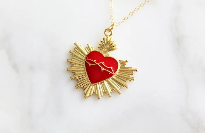 TheLittleCatholic Necklaces Sacred Heart Rays Necklace