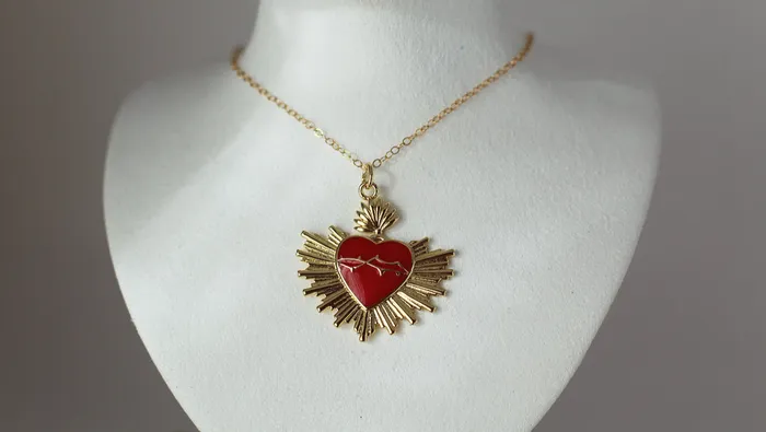 TheLittleCatholic Necklaces Sacred Heart Rays Necklace