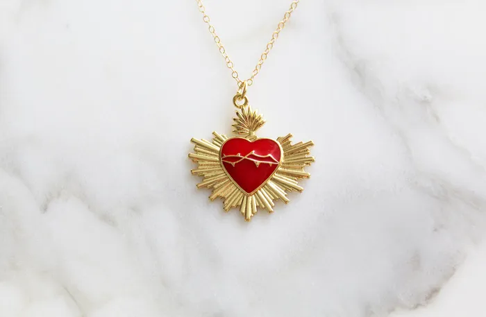 TheLittleCatholic Necklaces Sacred Heart Rays Necklace