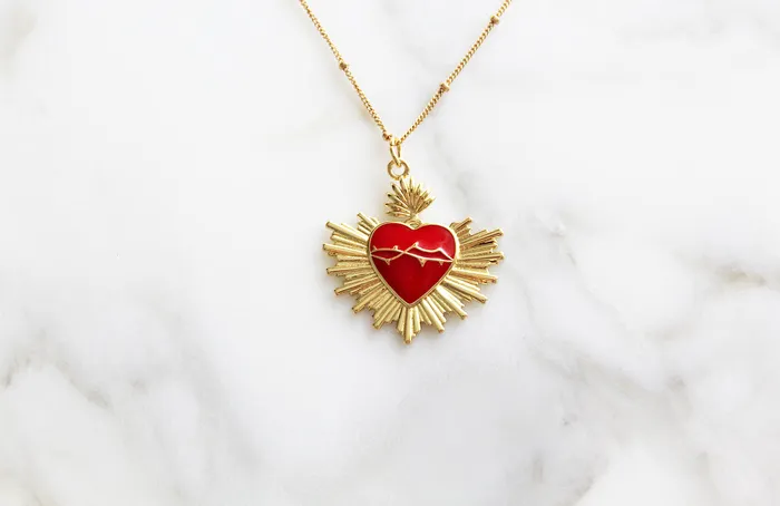 TheLittleCatholic Necklaces Sacred Heart Rays Necklace