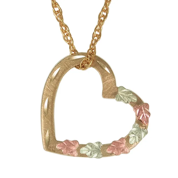 TR Jewelry Concepts Necklaces Black Hills Gold Floating Heart Pendant