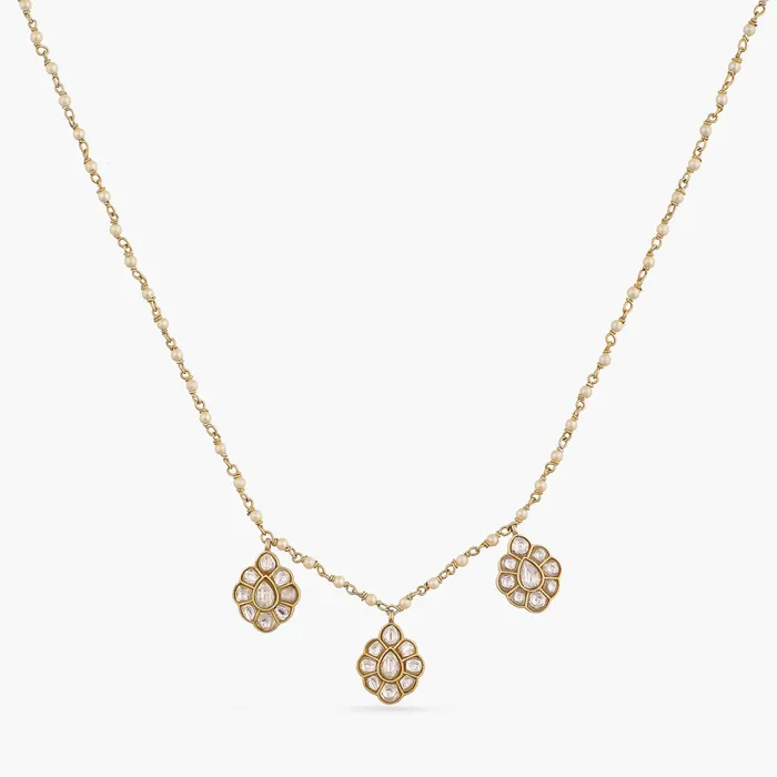 Vajra Jadau Charm Silver Necklace SILVER Necklaces