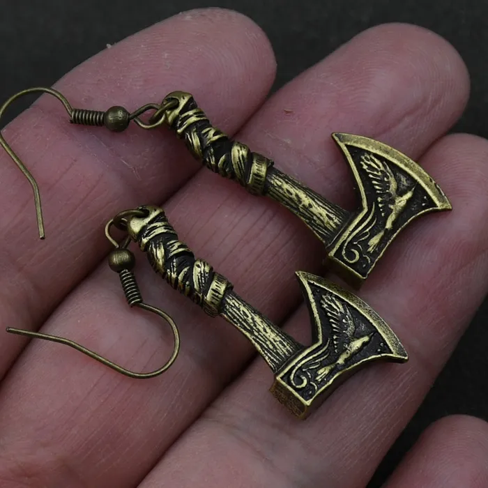 Valhalla Vikings Earrings Viking Earrings Axe