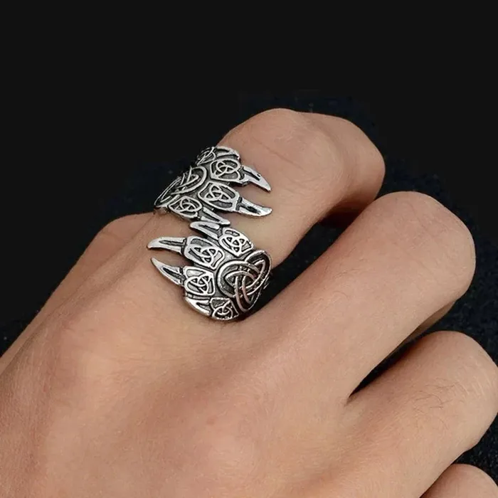 Valhalla Vikings Rings Sterling Silver Berserker Claw Viking Ring