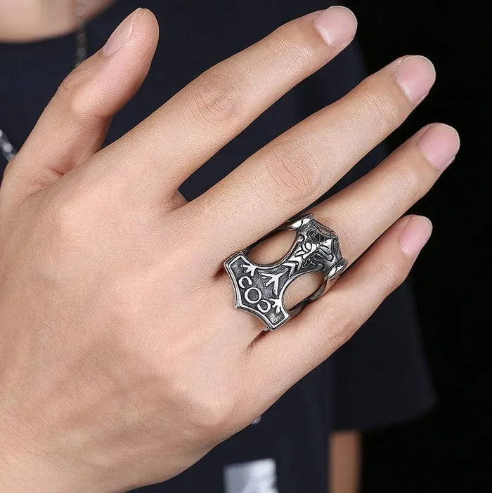 Valhalla Vikings Rings Viking Mjolnir Ring