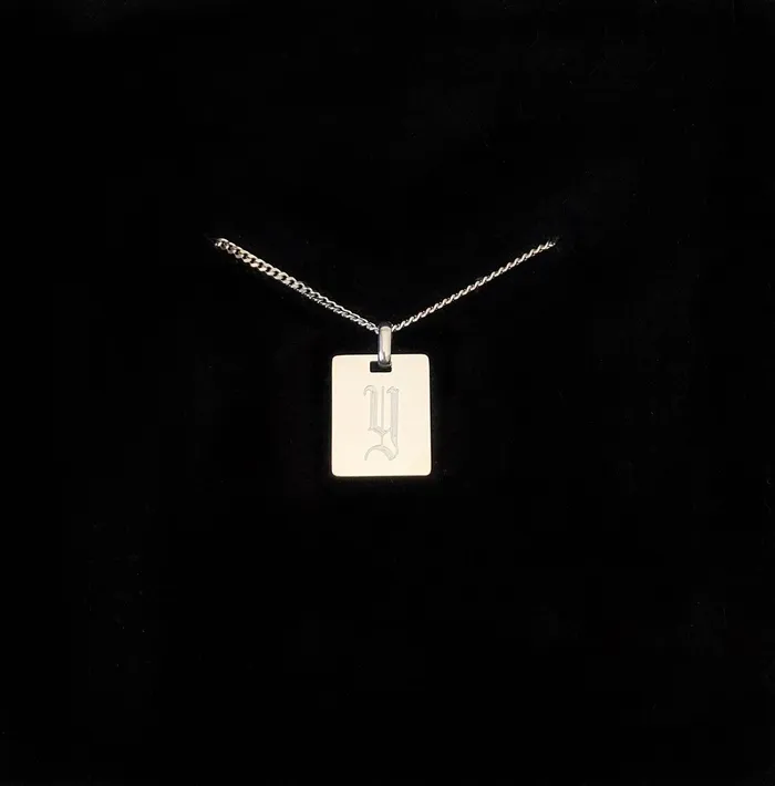VibeSzn Necklaces Old English Tag Necklace