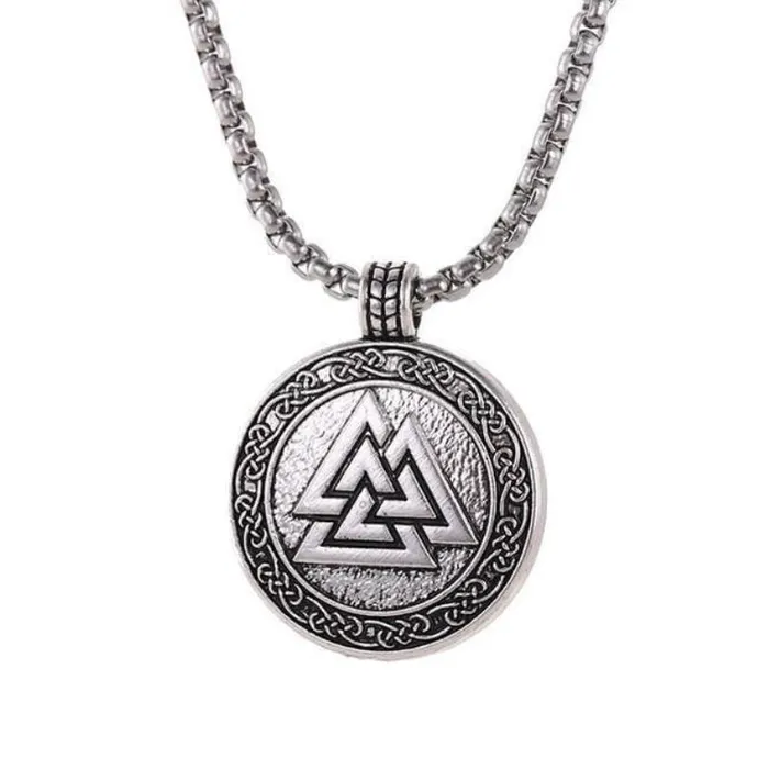 Viking Necklace Valknut Knotted Valhalla Vikings Necklaces