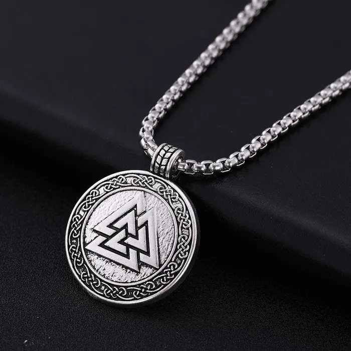 Viking Necklace Valknut Knotted Valhalla Vikings Necklaces