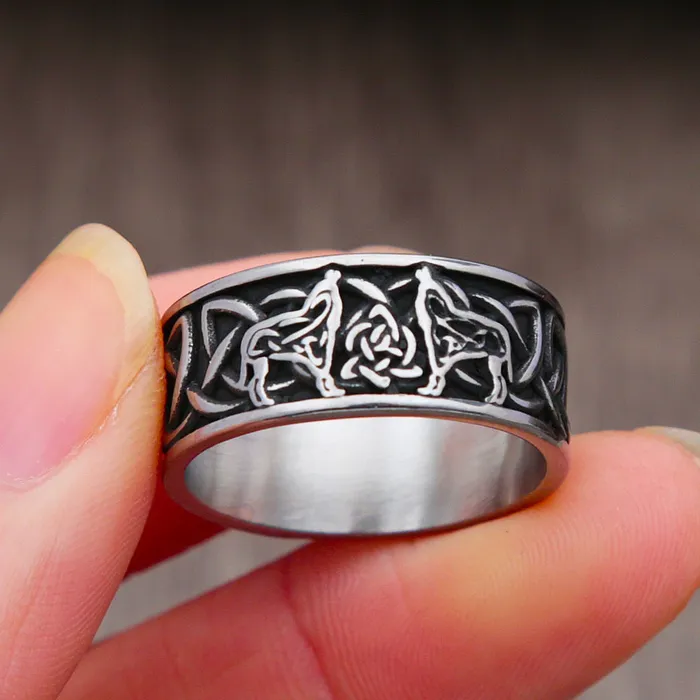 Viking Ring Norse Wolves Valhalla Vikings Rings