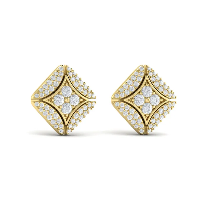 Vlora Estrella 14K Diamond Vlora Star with Channel Set Diamond Cluster Stud Earrings 07CTW Shop IDC estore Earrings