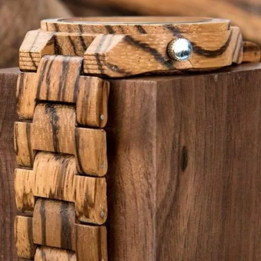 Wooden Viking Watch With Helm Of Awe Design VikingStore Watches