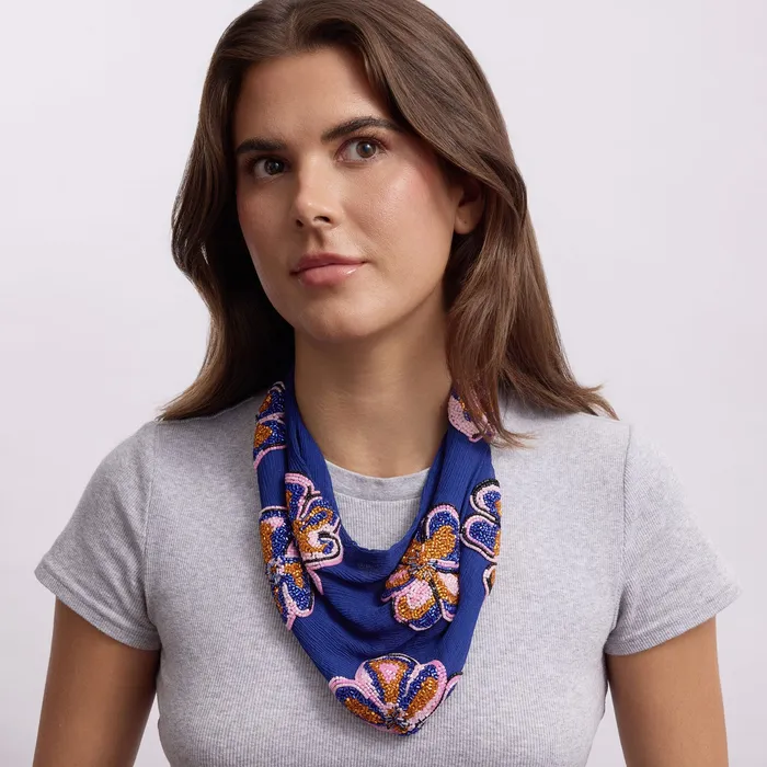 Wooster Scarf Necklace Blues Mignonne Gavigan Necklaces