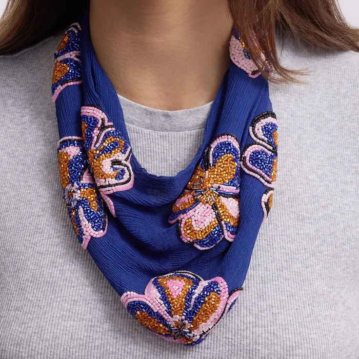 Wooster Scarf Necklace Blues Mignonne Gavigan Necklaces